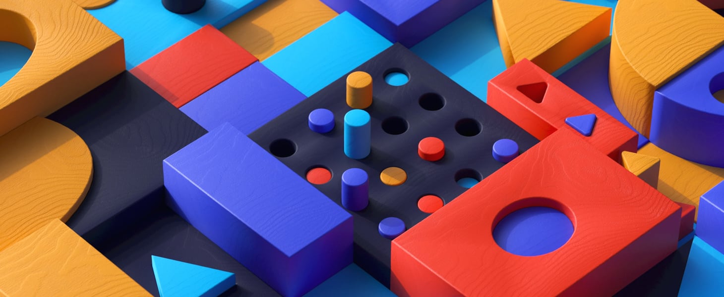 colorfull geometric shapes